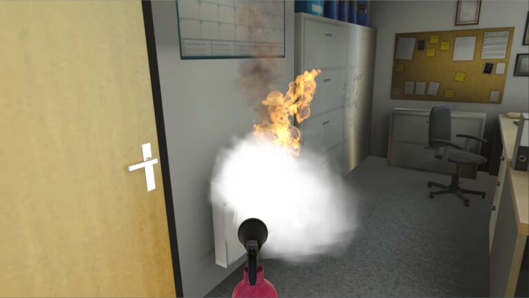 Simulateur d'extincteur en réalité virtuelle