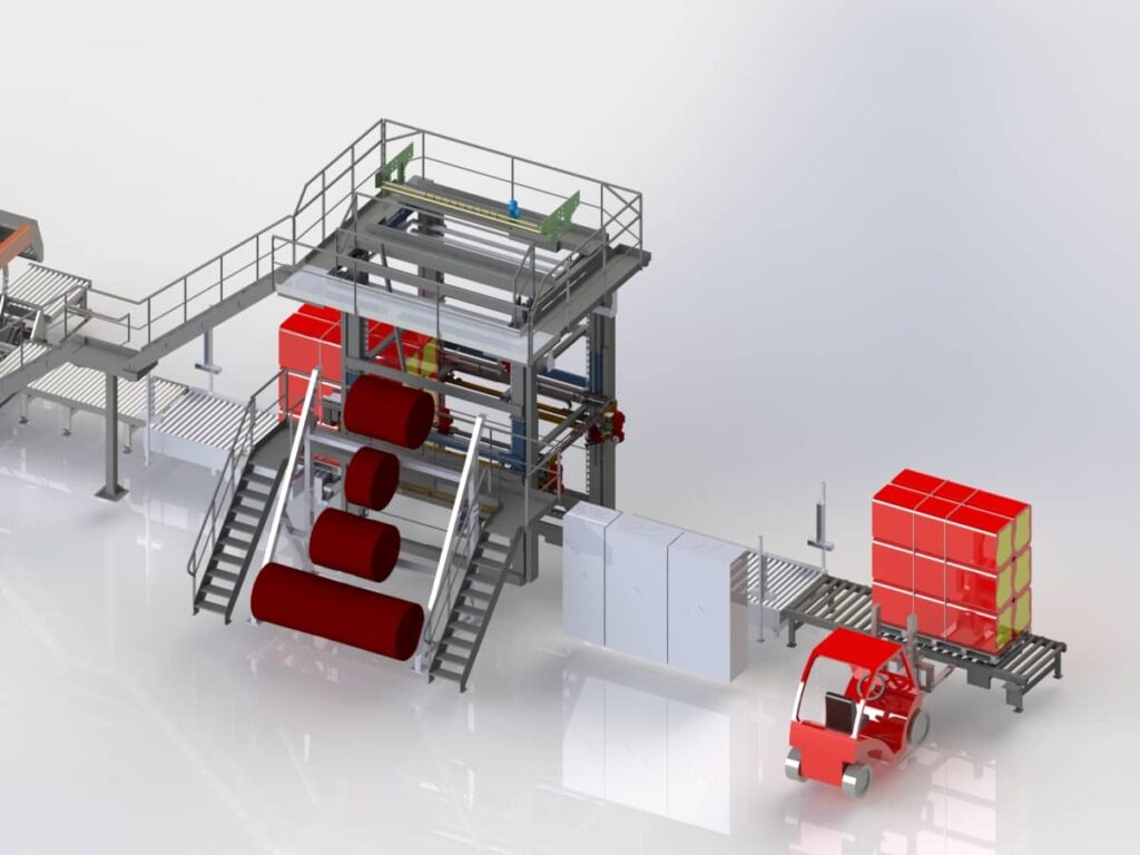 3D model of an automatic hooding solution