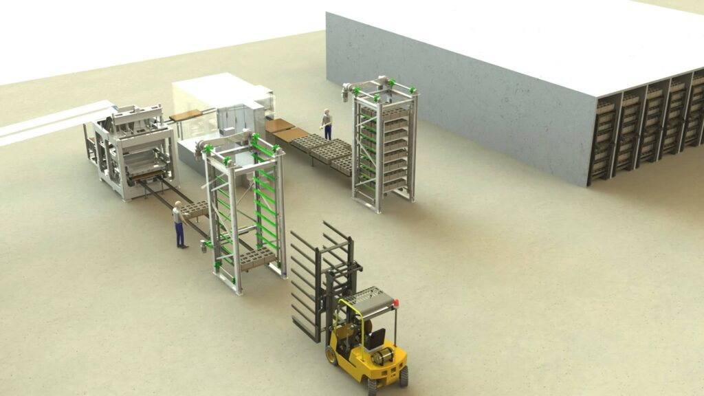Plan 3D d'une ligne de production abordable