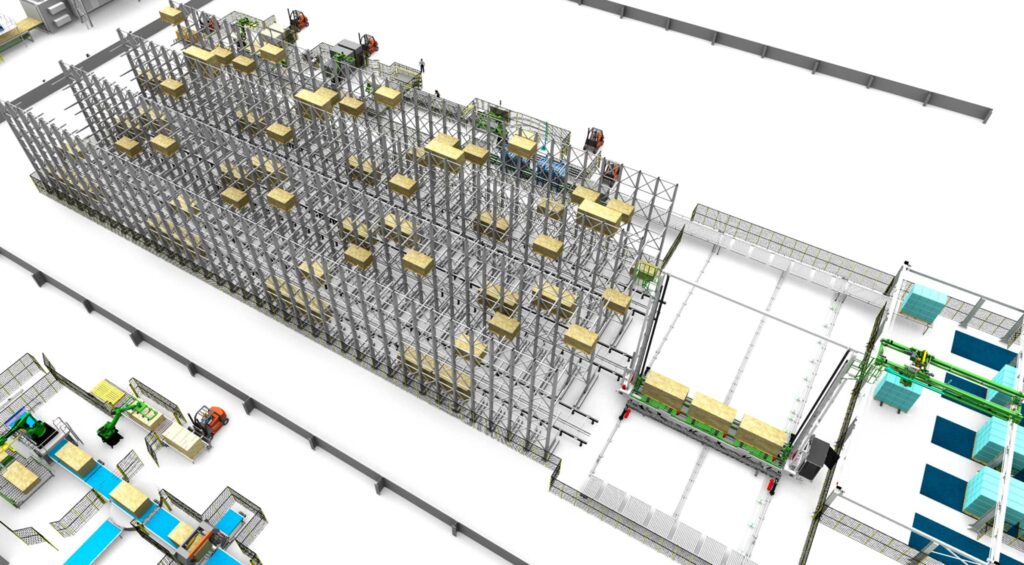 Plan 3D transstockeur pour isolants