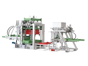 Side view of the A860N concrete vibrating press with extension