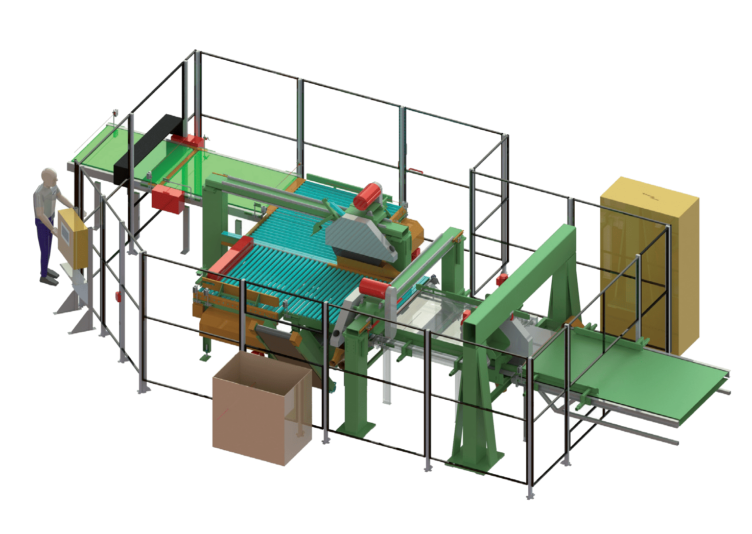 Plan 3D d'un poste de découpe
