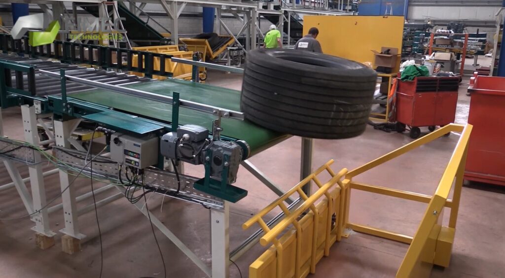 Tyres evacuation station