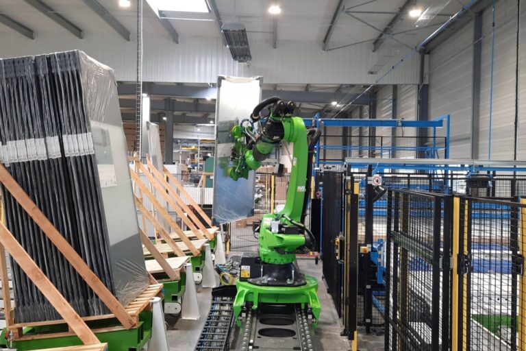 Robot palettisation automatique sur chevalet